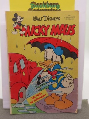 Micky Maus 1958/ 4 vom 1.2.58  Ehapa im Zustand (4 oS ). 148107