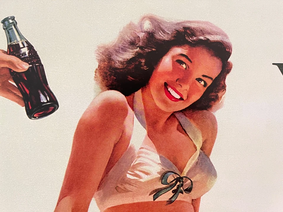 COCA COLA, 1946, VINTAGE ADVERTISEMENT OFFICIAL, LICENSED 1996 ART PRINT - Image 4 of 4