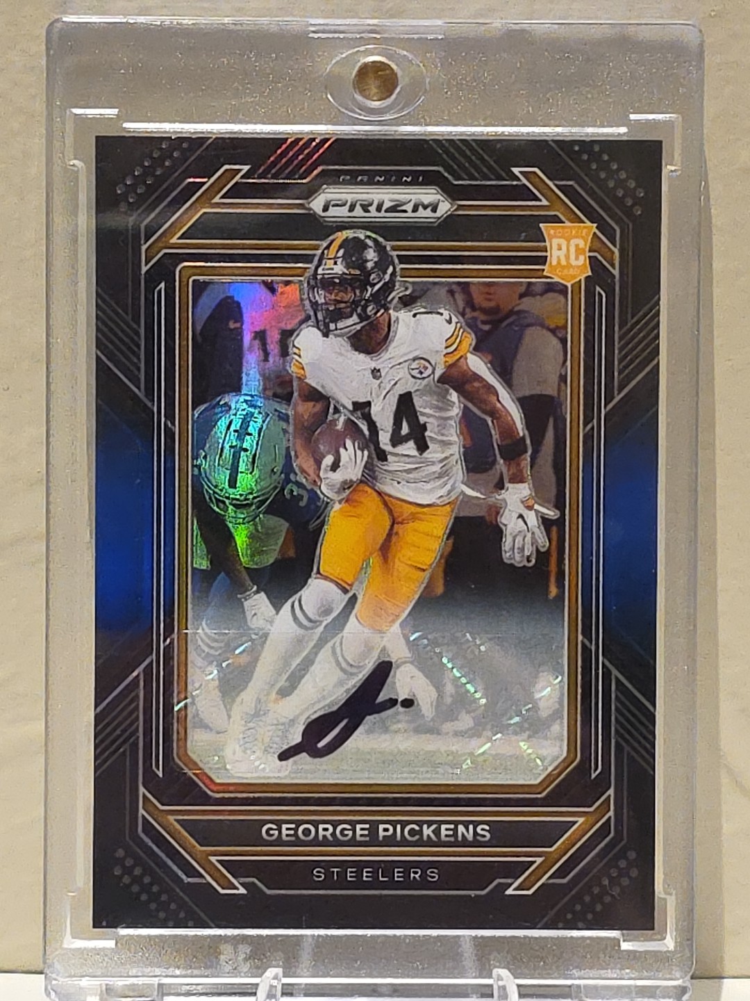 2022 Panini Chronicles Prizm Black Auto /15 George Pickens #PB-20 Rookie RC