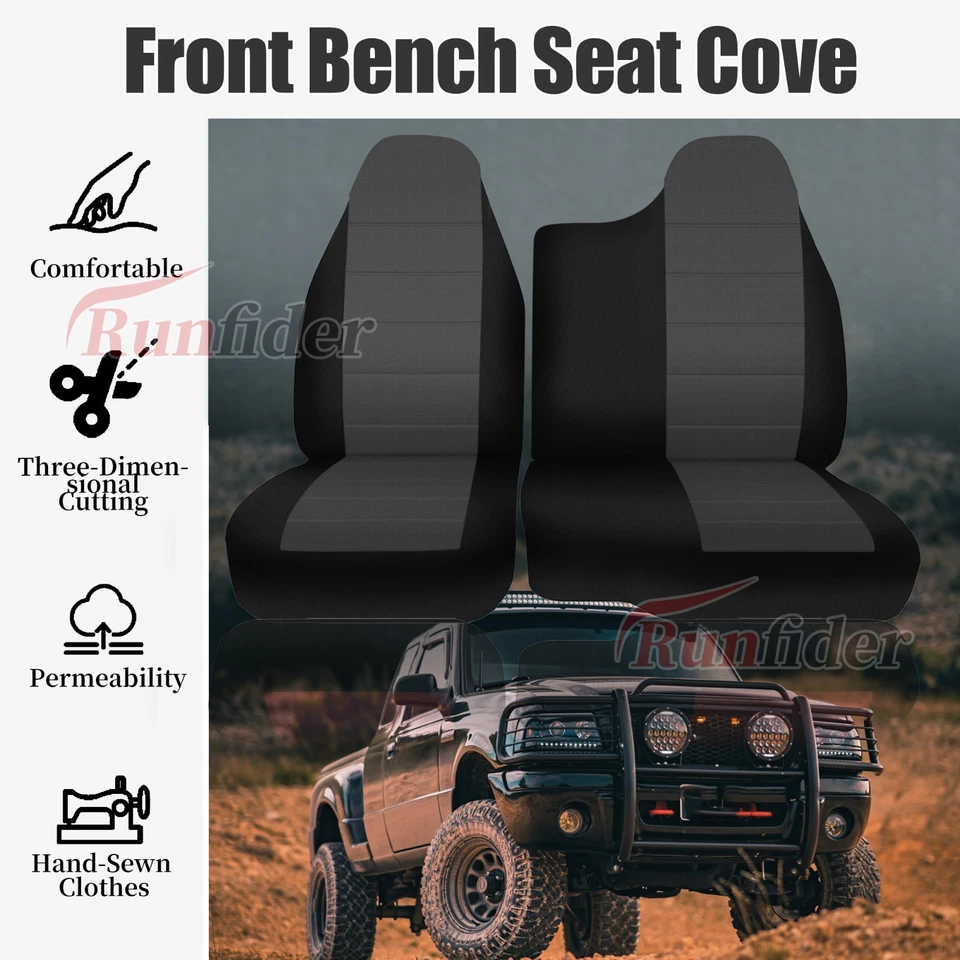 RF Front 60/40 Split Bench Highback Seat Cover for Ford Ranger 1998-2003 Foto 4 de 4