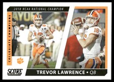 2021 Score #CC10 Trevor Lawrence Collegiate Champions RC NFL Football