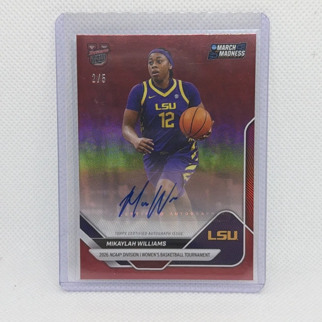 2026 Topps Bowman U Now Mikaylah Williams Auto Red /5 LSU Tigers 🔥