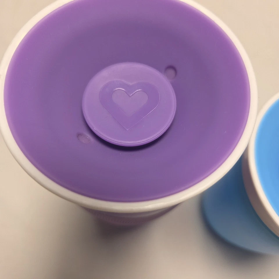 ЛОТ из 3 Munchkin Miracle 360 Sippy Тренировочные Детские Чашки Синий Фиолетовый - Отличное Противоречие - Изображение 2 из 4