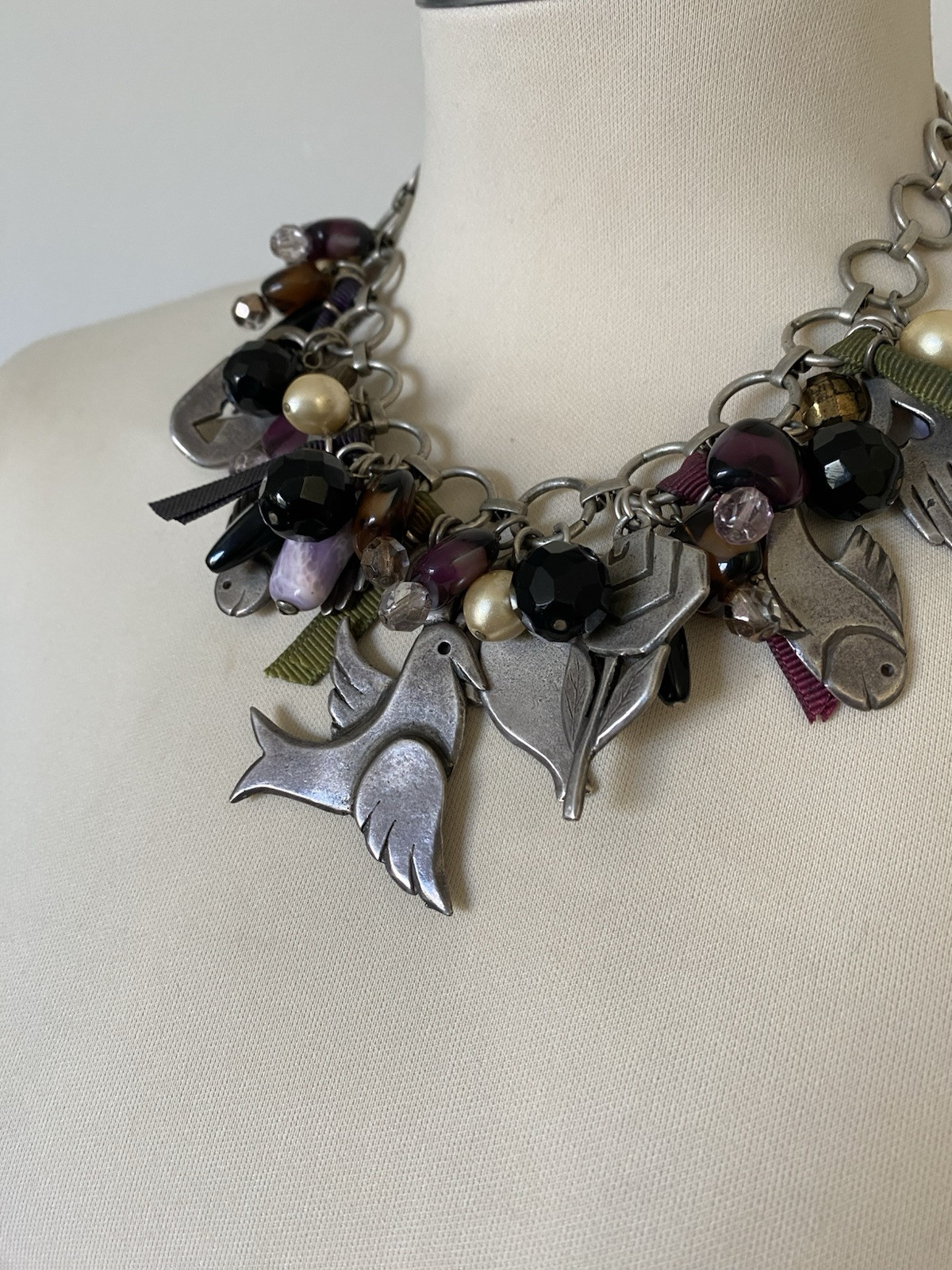 PHILIPPE FERRANDIS Signed Silver Multi-Charm & Be… - image 5