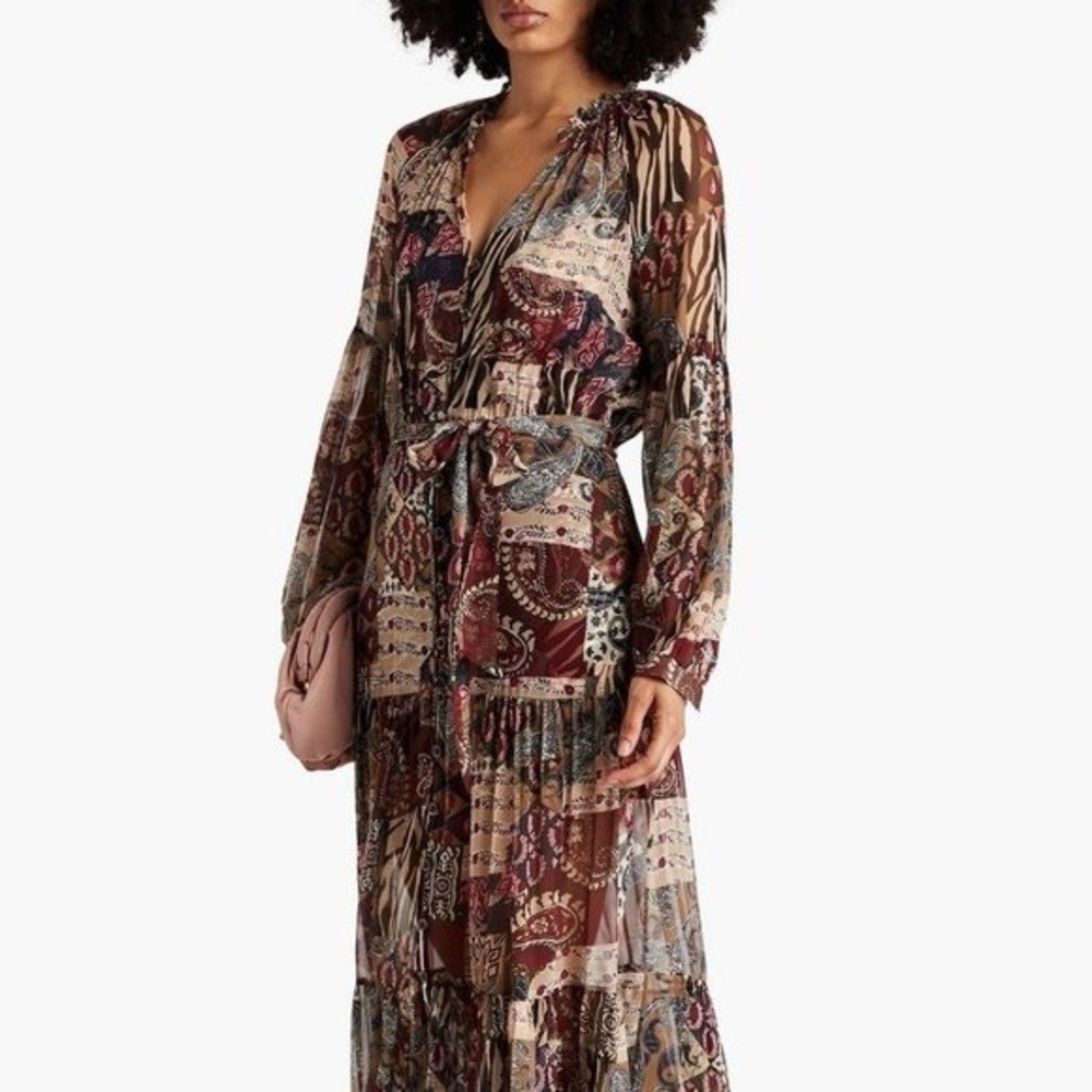 Veronica Beard Isra Multicolor Patchwork Print 10… - image 15