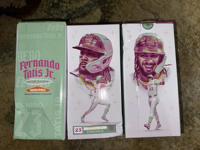 #ad #ad DAMAGED BOX Fernando Tatis Jr Bat Flip Bobblehead San Diego Padres Giveaway $24.99