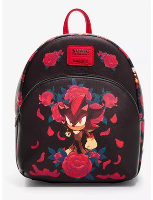 LOUNGEFLY SONIC THE HEDGEHOG SHADOW ROSES MINI BACKPACK