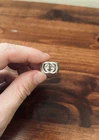 Vintage Gucci Interlocking GG Sterling Silver Wide Ring (925, Italy) - Used