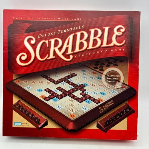 VINTAGE Scrabble Deluxe Edition BOARD ONLY Parker Brothers 2001 Rotating