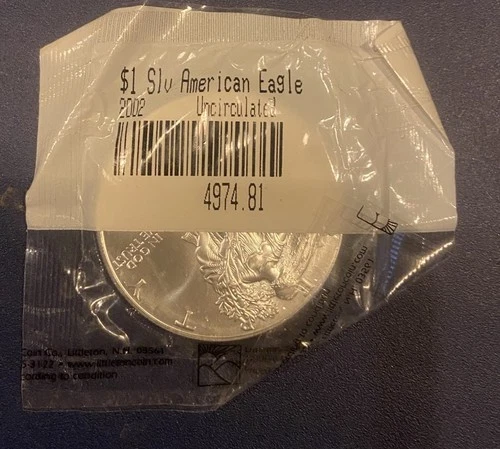 2002 1 oz .999 Fine Silver American Eagle Walking Liberty Coin Uncirculated Mint