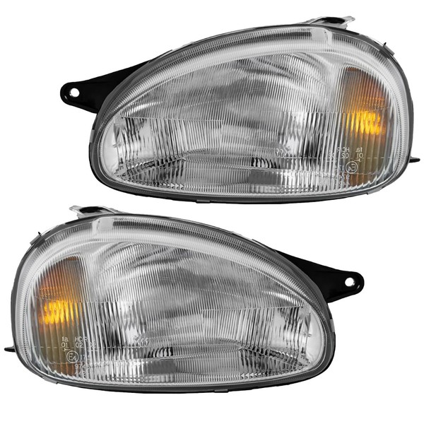 Halogen Scheinwerfer Set H4 Glasklar FüR Opel Corsa B Kasten Combo-image