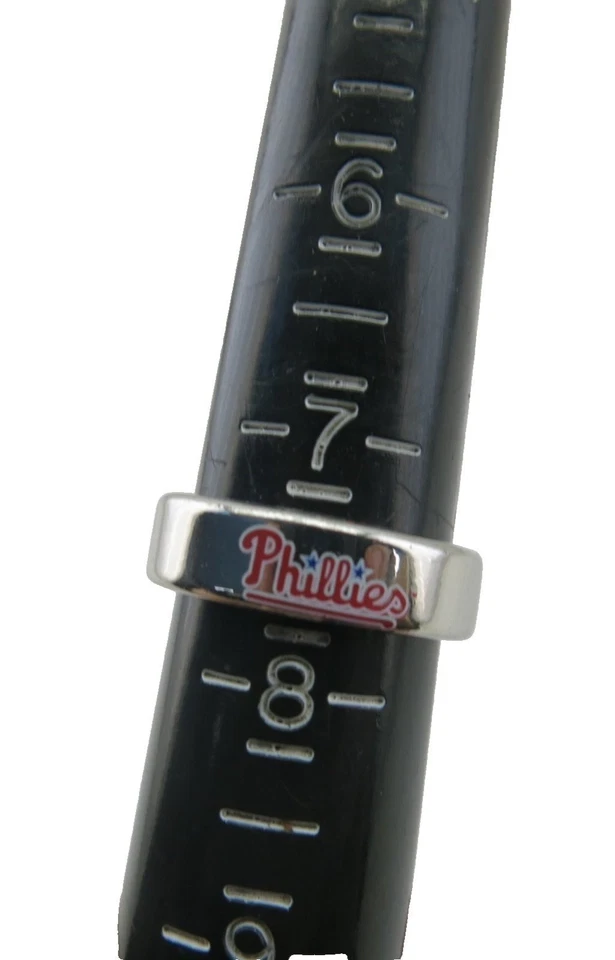 Official Game Time Philadelphia Phillies Stacked Gemstone Team 7.5" Rings - Image 4 of 4