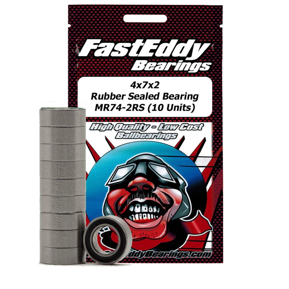 4x7x2.5 Rubber Sealed Bearing MR74-2RS 10 Units - Image 1 of 1