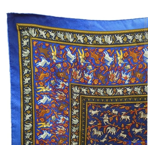 Hermes Carré 90 Scarf CHASSE en INDE Silk Hunting India Vintage France - Picture 2 of 12