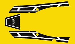 84-85 Yamaha RZ350 PIN STRIPING Decals Set - Kenny Roberts Replica - Yellow/Blk - Picture 6 of 9