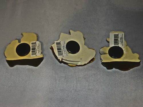 Juego de 3 imanes de nevera imán cerdos comer pizza helado cupcakes cerámica - Imagen 5 de 5