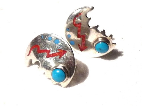 Bijou argent 925 boucles d'oreilles clous earrings - Imagen 3 de 3
