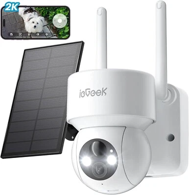 ieGeek Outdoor 2K 360° Security Camera Wireless Home WiFi Battery PTZ CCTV Cam