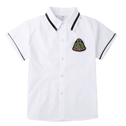 Women's School Girl Uniform Dress Short Sleeve Shirt Plaid Skirt Student Costume - Picture 82 of 113
