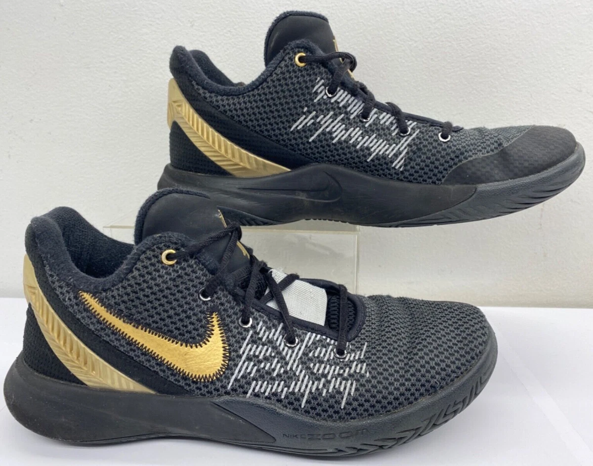 Kyrie shoes black and gold top