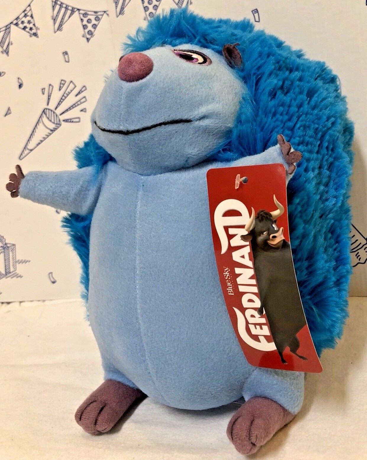 New FERDINAND Movie CUATRO the Hedgehog Plush Stuffed Toy Factory 13