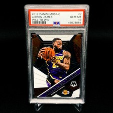 LEBRON JAMES 2019 MOSAIC WILL TO WIN #7  LOS ANGELES LAKERS PSA 10 GEM MINT 💎