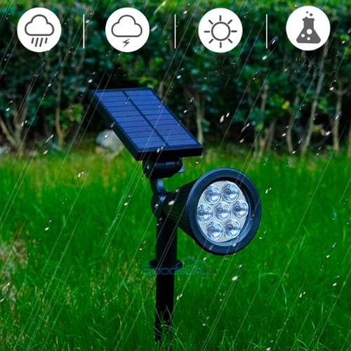 2/4 Pack Solar Spot Light - LED Outdoor Spotlight for Garden, Flag Pole & Yard - Picture 2 of 18