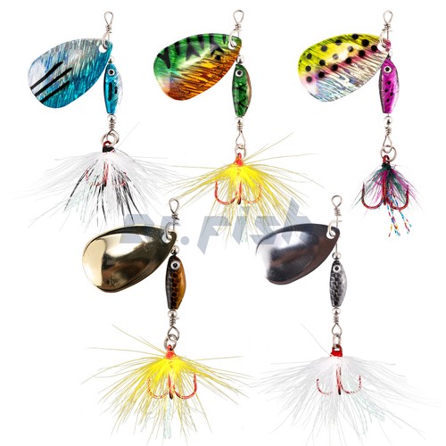 10X Cebo Spinner de Pesca Señuelos VIB Cola de Gallo Tackle Gancho de Agudos Bajo Crappie - Imagen 9 de 10