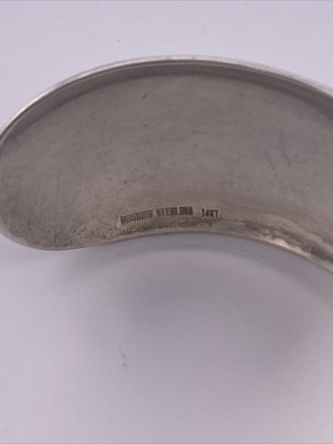 PULSERA BRAZALETE LEONORE DOSKOW DISEÑO ORO 14K Y PLATA ESTERLINA - Imagen 6 de 11