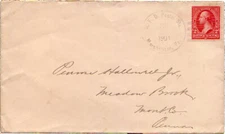 Pennsylvania Marshallton R.F.D. Postal Sta. 1901 4-bar  1901-1905.