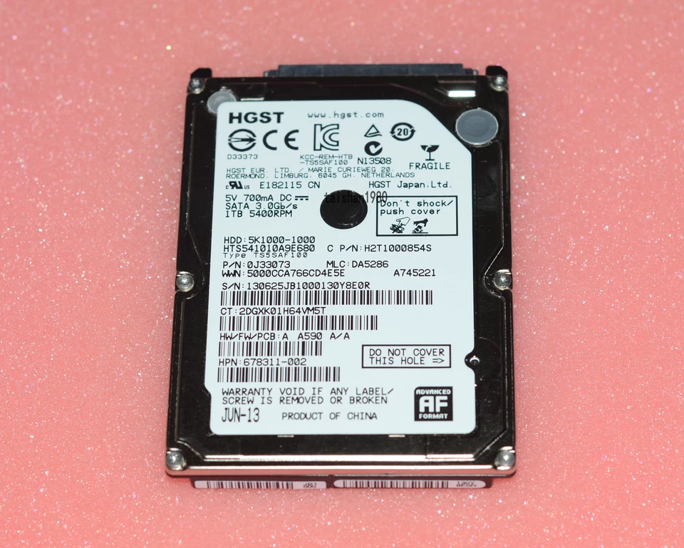 HGST Travelstar 5K1000 1TB SATA 6Gbps HDD HTS541010A9E680 1000GB 2.5" Hard Drive - Bild 2 von 4