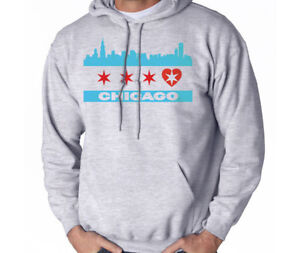 hoodie mashup sweatshirt chicago skyline flag grey combined mens heart