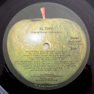El Topo Original Motion Picture Score LP Apple 1971  Gatefold