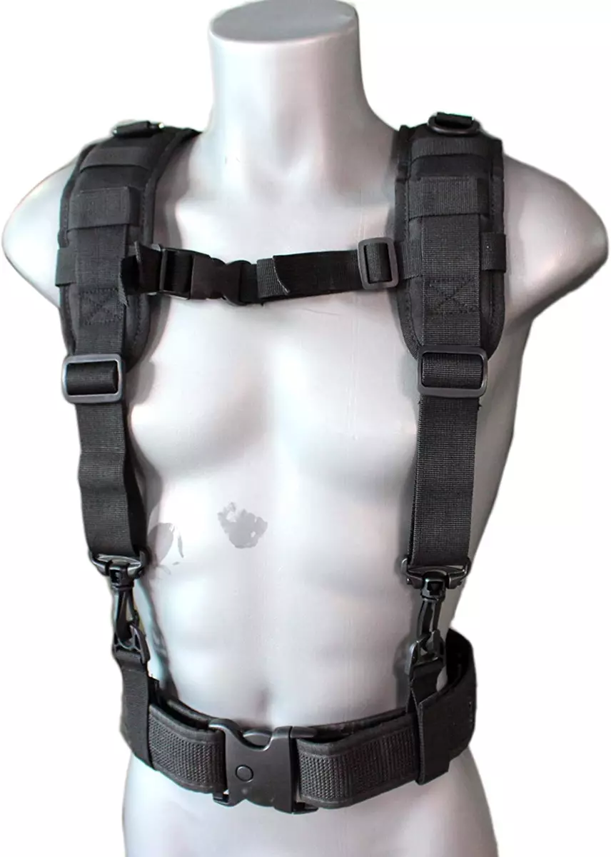 MELOTOUGH Tactical Outdoor H Harness Duty Belt Suspenders Battle
