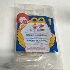 McDonald's DUTCH BARBIE Doll Happy Meal Blue White Dress Mattel 1995 5 inch Mini