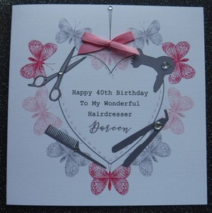 Handmade Personalised Birthday Card Female Woman Butterfly Heart