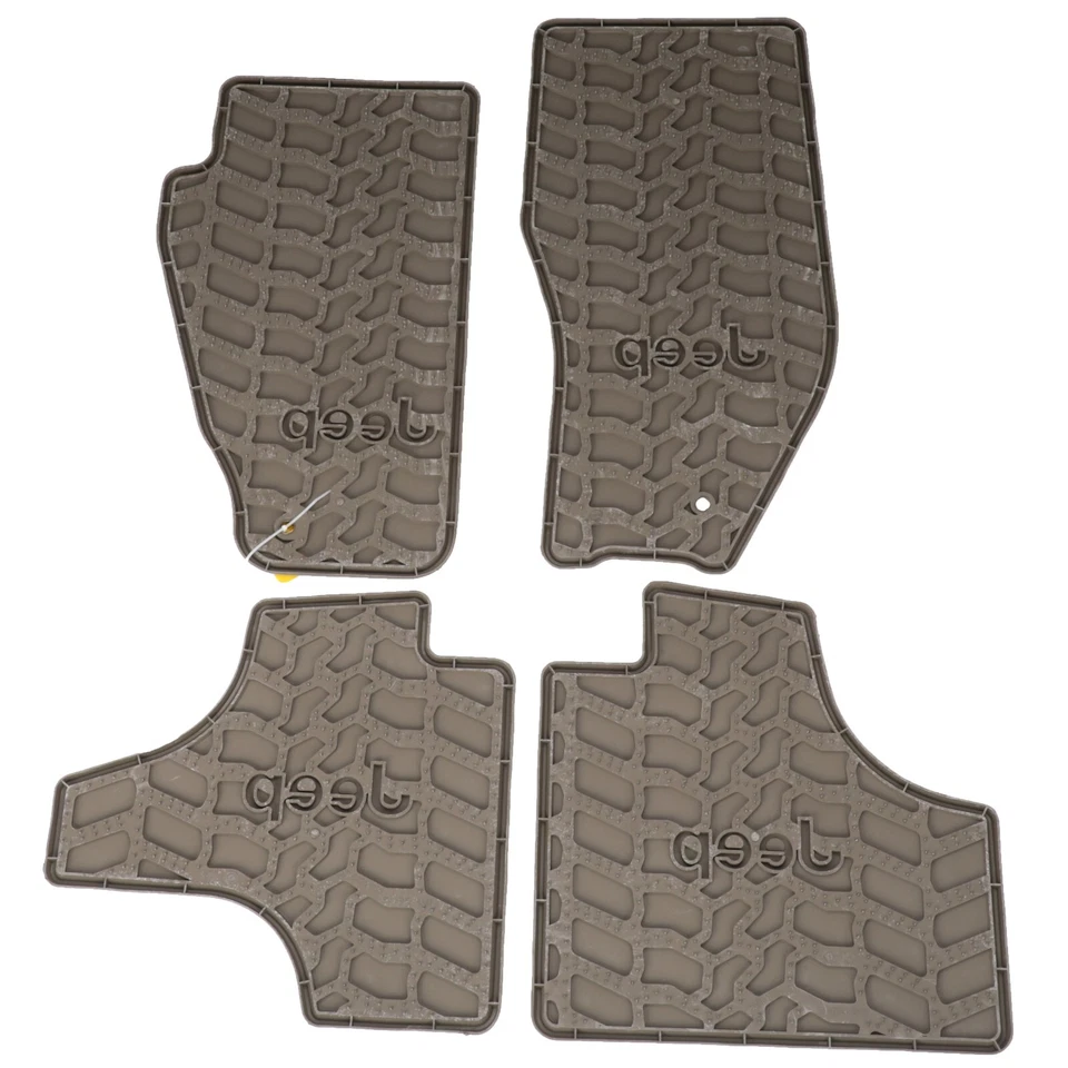 Jeep Liberty 2008-2011 juego de 4 alfombrillas de aguanieve beige guijarro Mopar genuino fabricante de equipos originales nuevas Foto 2 de 4