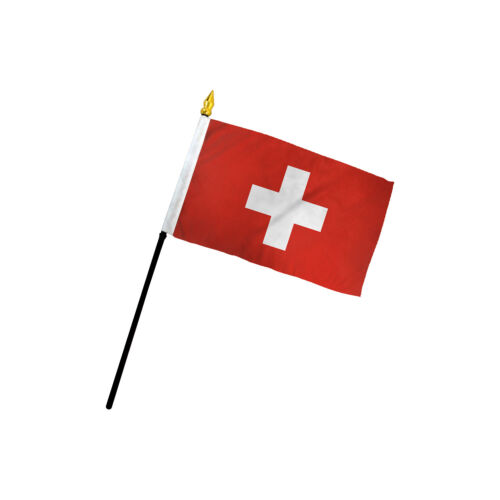 1 Dozen Switzerland Flags 4x6in Stick Flag of Switzerland Swiss Flag - 第 1/1 張圖片