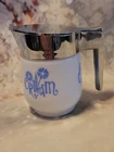 Vtg Westinghouse Gemco Milk Glass Cream Blue Delft Flower Corning