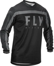 Fly Racing F-16 Jersey Youth Sizes Black / Grey MX/ATV/BMX/UTV Boys Kids Child