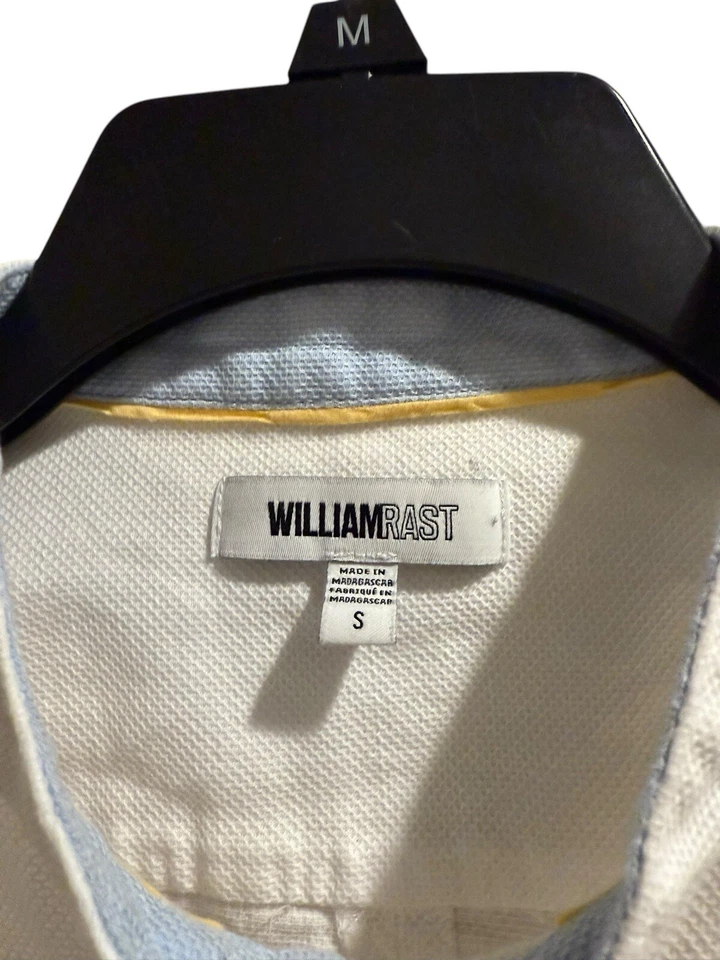 Camisa masculina branca William Rast manga longa com botões tamanho pequeno bom estado - Imagem 4 de 4