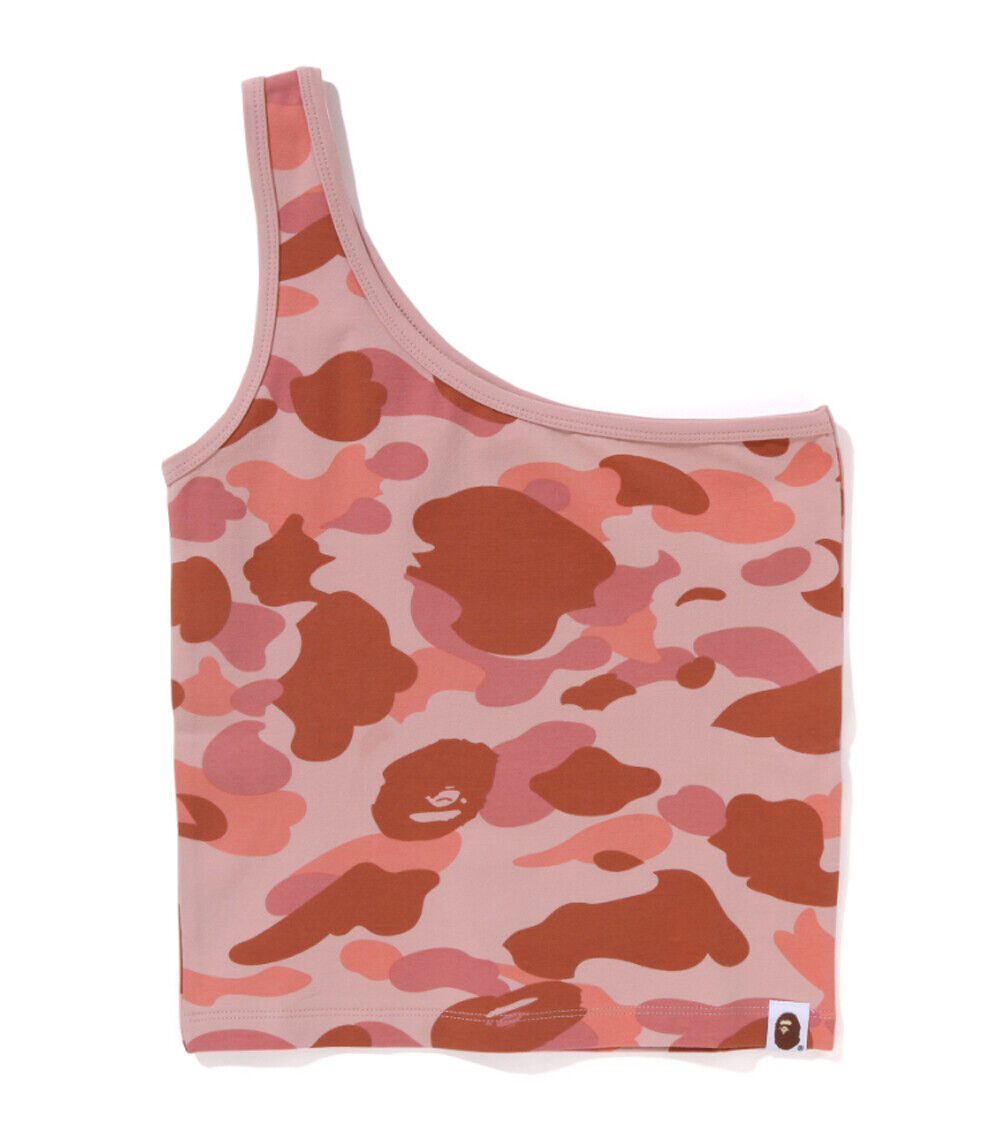 A BATHNIG APE Ladies' 1ST CAMO ONE SHOULDER TOP 1K30208001 r A BATHNIG APE Ladies' 1ST CAMO ONE SHOULDER TOP 1K30208001 r