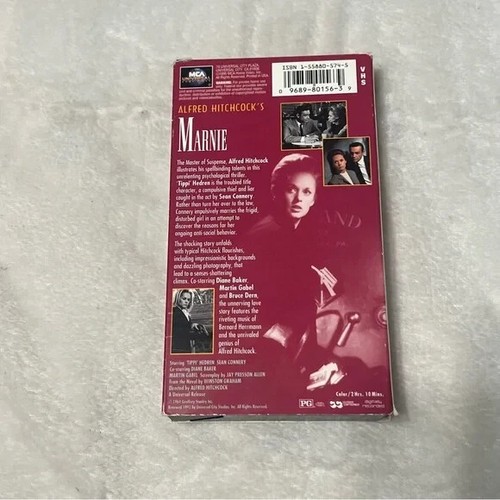 Marnie Alfred Hitchcock Movie VHS Sean Connery Tippi Hedren - Picture 2 of 3