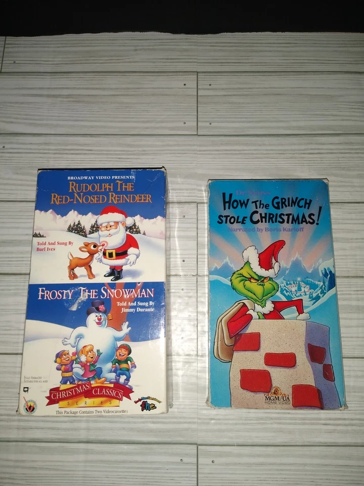Vintage Christmas Holiday VHS Kids Family Movies Frosty The Snowman & The Grinch - Image 2 of 4