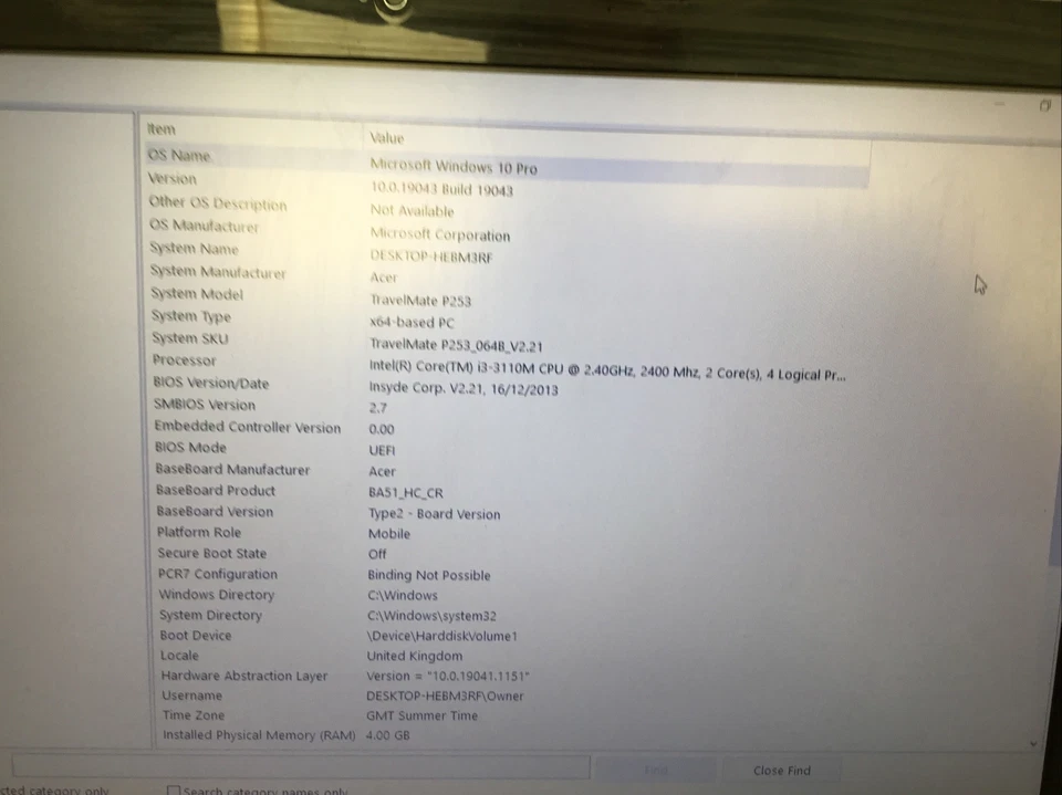 Acer TMP253 Laptop i3 3rd Gen 4Gb Ram 500Gb hdd wifi 15.6  - Image 2 of 4