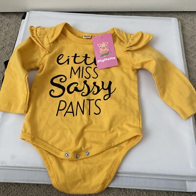 Little Miss Sassy Pants Short Sleeve 12-18 Months New
