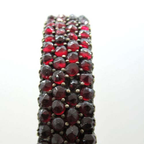*TRAUM* Antiker Armreif Böhmischer Granat ~ 1900 Garnet Bracelet Bangle antique - Bild 6 von 6