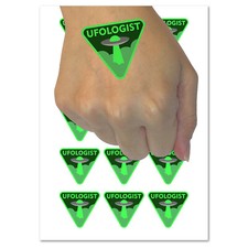 Ufologist UFO Science Fiction Aliens Hobby Temporary Tattoo Water Resistant Set