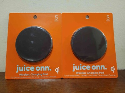 2 X Juice Onn 5W Wireless Charging Pad for Smartphones Other Qi-Enabled Devices