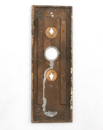 Vintage Art Deco Brass Millar Arrow Elevator Button Plate - Picture 4 of 4